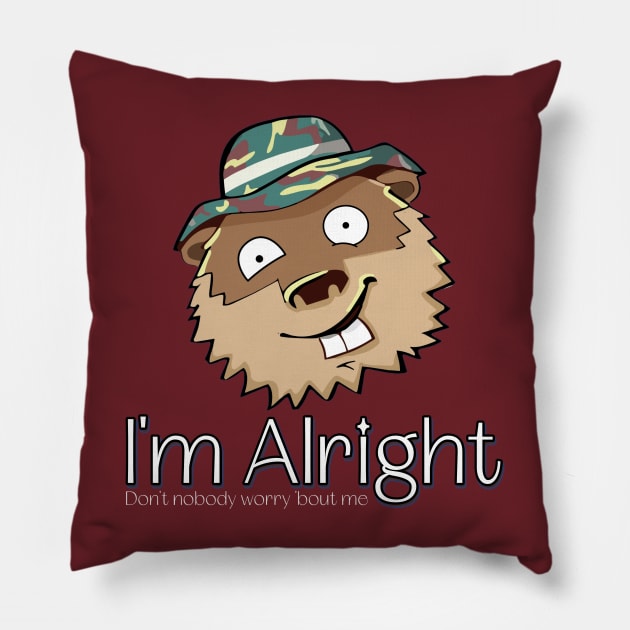 I'm Alright - Caddyshack Gopher Pillow by INLE Designs