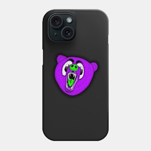 Comic Bear (Purple and Green) Phone Case