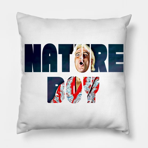 Nature Boy Ric Flair Behind the Letter Pillow by Tomorrowland Arcade