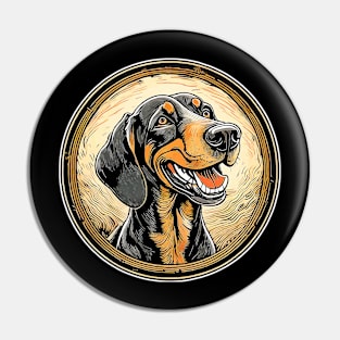 Black and tan coonhound Pin