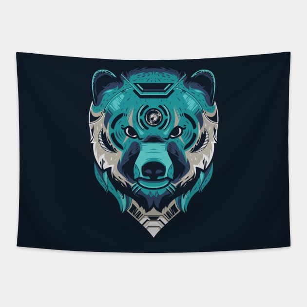 Bear Head Tapestry by wikuideots