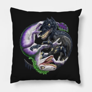 Darklaw vs the Laughing Lizard Pillow