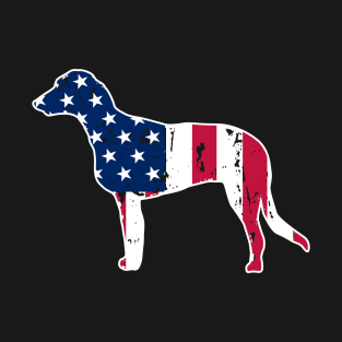 Irish Wolfhound Dog Lovers American Flag 4th of July Gift T-Shirt