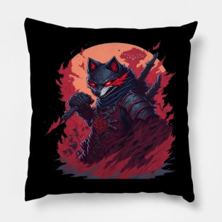Ninja Warrior Wolf Pillow