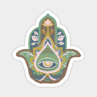 Hamsa Hand - Emerald(May) Magnet