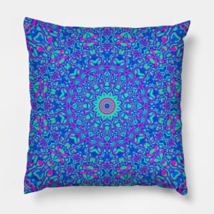 Colorful Psychedelic Mandala Pillow