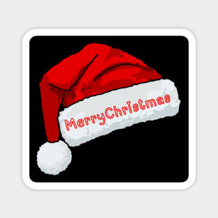 Festive Christmas Hat with a Cheerful Greeting Magnet