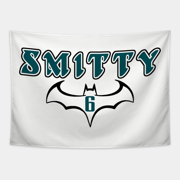 Smitty 6 Skinny Batman, Philadelphia Football themed Tapestry by FanSwagUnltd