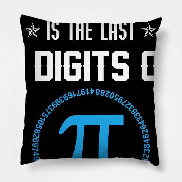 My Password Is The Last 8 Digits Of Pi Funny Pillow by Dunnhlpp