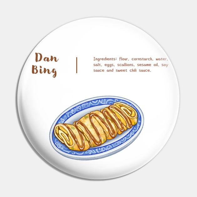 Taiwanese Breakfast 台式早餐 - Dan Bing (Egg Omelet) Illustration 蛋餅美食插畫 Pin by Rose Chiu Food Illustration