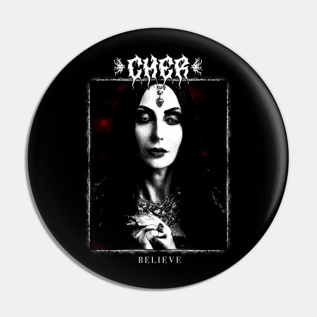 Cher Metal Style Pin by theloudandnoisy