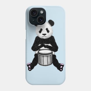 Panda Bear Playing The Drums Phone Case