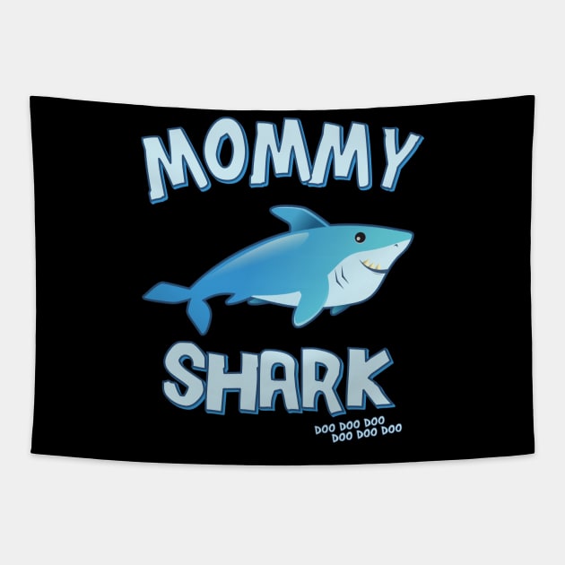 Mommy Shark Doo Doo Doo Tapestry by Flippin' Sweet Gear