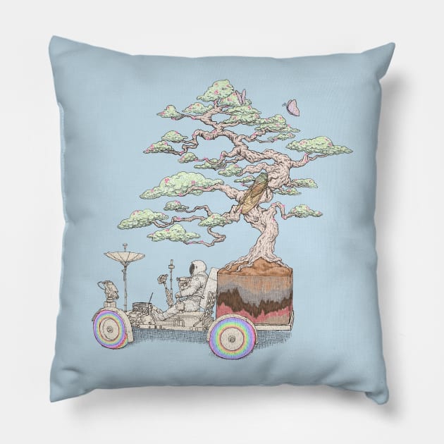 chill on the road Pillow by makapa