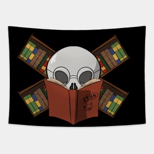 Librarians crew Jolly Roger pirate flag (no caption) Tapestry