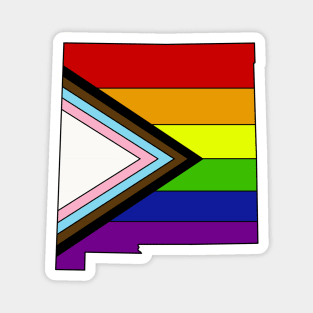 Progress pride flag - New Mexico Magnet