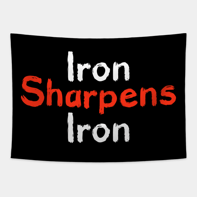 Iron Sharpens Iron Tapestry by Mint Forest