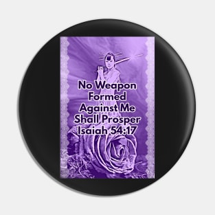 Isaiah 54-17 No Weapon Purple Aesthetic Bible Verse Pin