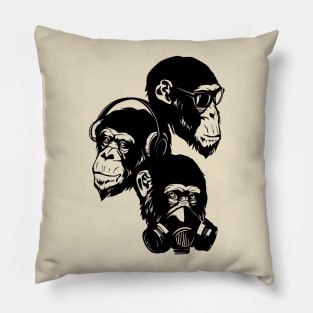 Three Monkey Pillow