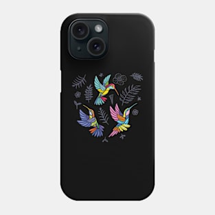 Colourful Hummingbirds, Sweet and Elegant Style Phone Case