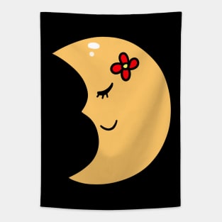 Cute Crescent Moon Tapestry