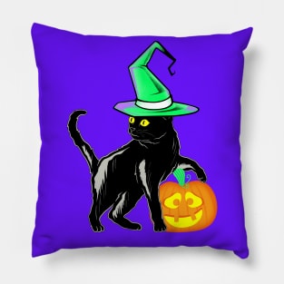 Black  Halloween Cat Pillow