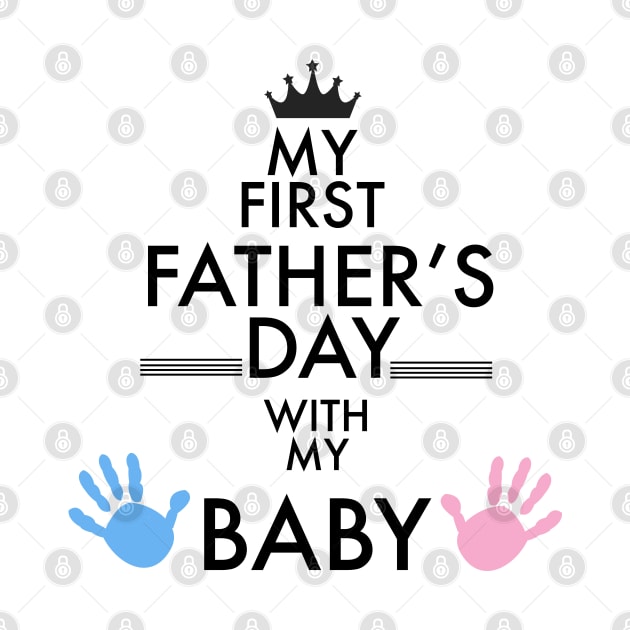 My first Father's Day greeting card with baby hand print by GULSENGUNEL