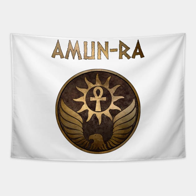 Amun-Ra Ancient Egyptian God Symbol Tapestry by AgemaApparel