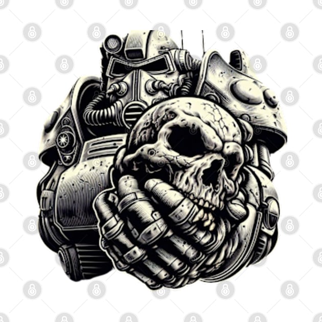 Brotherhood of steel crushing skull by Cute&Brave