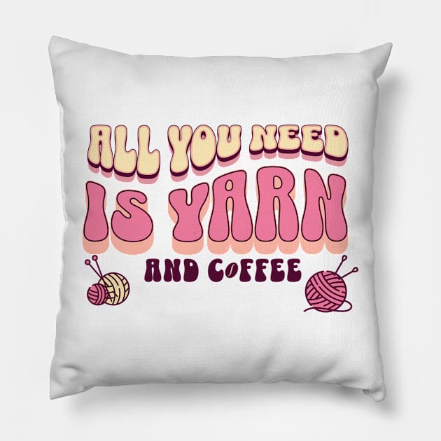 Yarn and Coffee Pillow by Maison de Kitsch