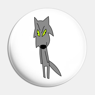 Funny wolf Pin