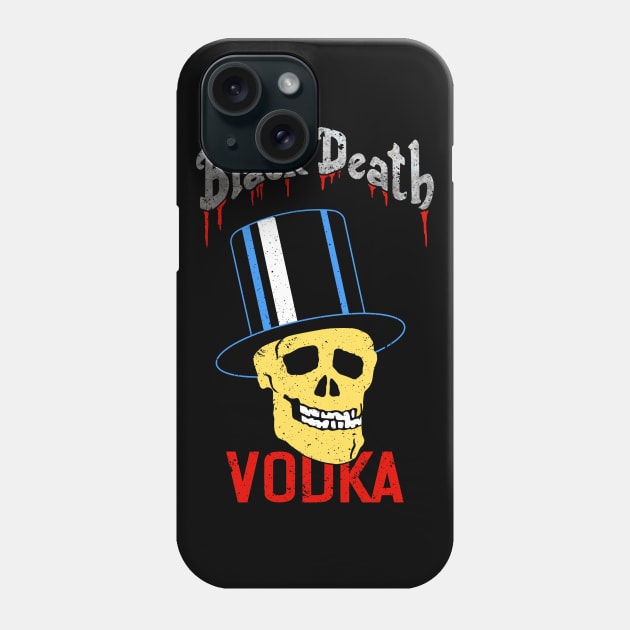 Black Death Vodka (Color) Phone Case by OniSide