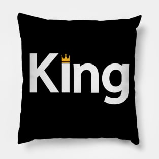 King being a king artistic typography design Pillow