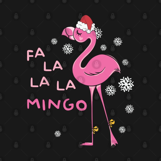 Fa La La La Mingo Funny Flamingo Christmas by BadDesignCo