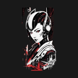 Cyberpunk Girl - Japanese Style Futuristic T-Shirt