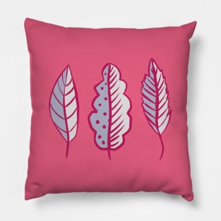 Abstract Decorative Pink Leaves Pillow