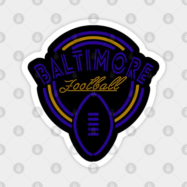 Neon Sign Baltimore Football Magnet by MulletHappens