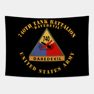 740th Tank Battalion SSI - Daredevil - US Army Tapestry