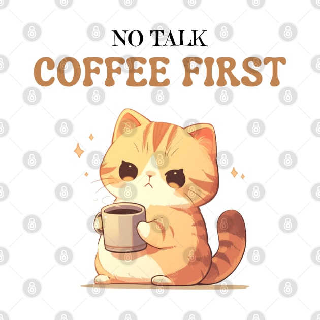 No Talkie Before Coffee - Grumpy Cat Needs Caffeine by Eine Creations