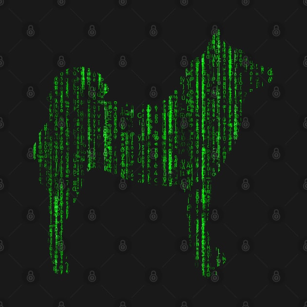 Lilly the Shiba Inu Silhouette - Matrix on Black by shibalilly