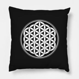 White Flower of life Pillow