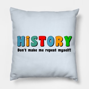 Colorful Repeat History Pillow