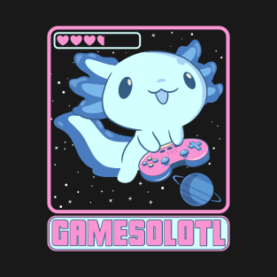 Axolotl Gamesolotl Funny Video Games T-Shirt