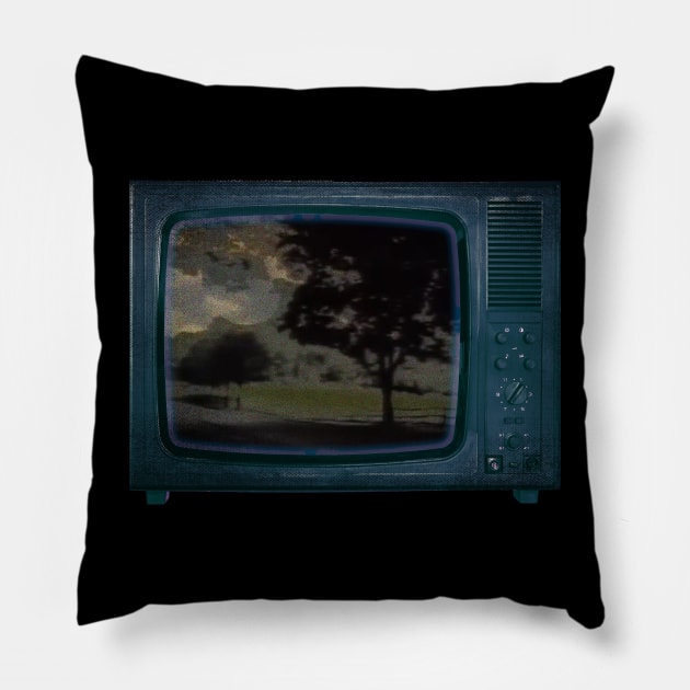 TALES FROM THE DARKSIDE RETRO 80's TV SHIRT Pillow by HalHefner