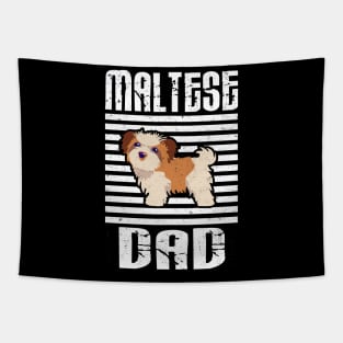 Maltese Dad Proud Dogs Tapestry