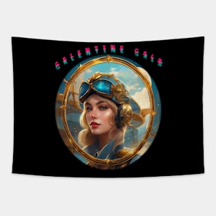 Galentines gal cute pilot Tapestry