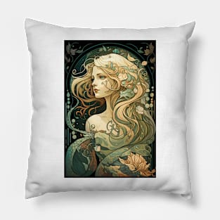 The Blonde Mermaid Pillow