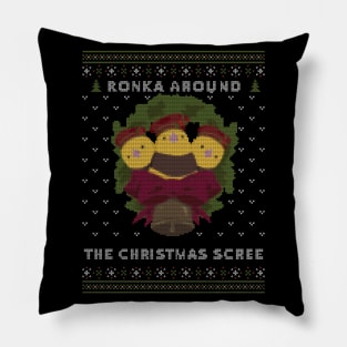 Ronka Around Ugly Christmas Sweater Pillow