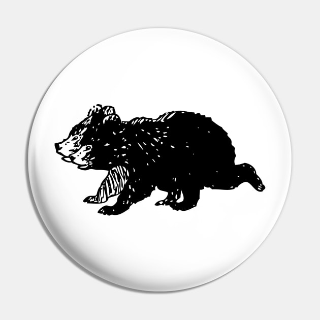 Black bears Pin by scdesigns