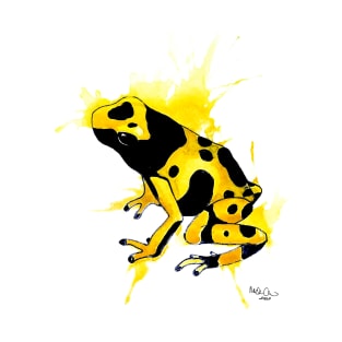 Dendrobates Leucomelas "Bumble Bee" Dart Frog Watercolor T-Shirt